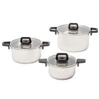 Westinghouse 3PC Stainless Steel Nesting Pot &amp; Pan Set