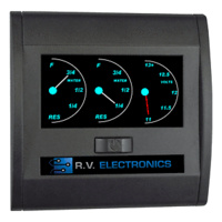 Black Double Water Level Indicator With Voltmeter LCD0202