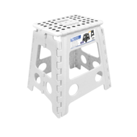 Plastic Folding Stool - White