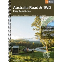 Hema Australia Road and 4WD Easy Read Atlas : Edition 12 - Spiral Bound