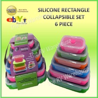 Set Of 6 Silicone Container Storage Collapsible Space Saving