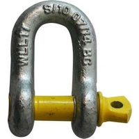 D SHACKLE 10MM 1T RATED YELLOW