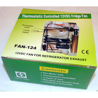 Fridge Fan Thermostatic Controlled 12VDC