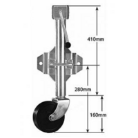 Side Wind Jockey Wheel STD 6&quot; with Swivel Bracket
