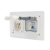 RCD/Inlet Enclosure 2.5mm White