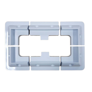 White Solar Panel ABS Plastic Corner plus Mid Brackets