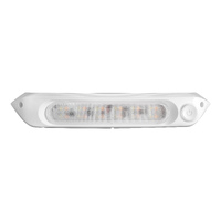287mm Dual LED Light 12V Awning Light Amber/White Lights - White (With Switch)