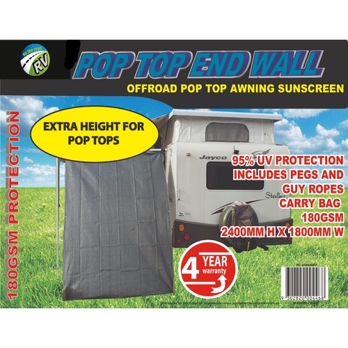 ON THE ROAD RV 4WD POP TOP PRIVACY SCREEN END WALL