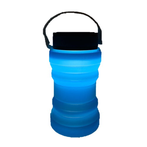 COLLAPSIBLE SILICONE SOLAR LANTERN DRINK BOTTLE