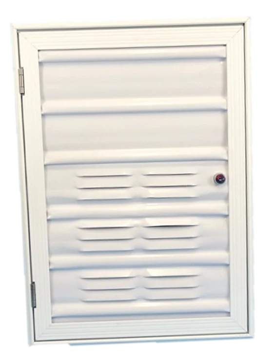 VENTED DOOR TO SUIT 9KG GAS BOX - WHITE RHH