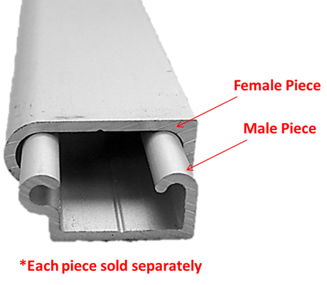 Aluminium Table Hinge 995mm Male