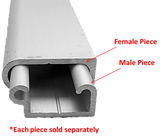 Aluminium Table Hinge 995mm Female