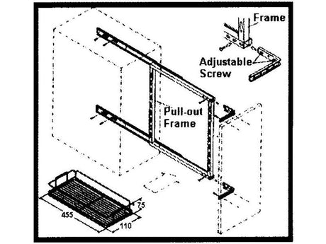 Roll Out Pantry Sliding Shelf W/ 2 - 110MM Basket 000122