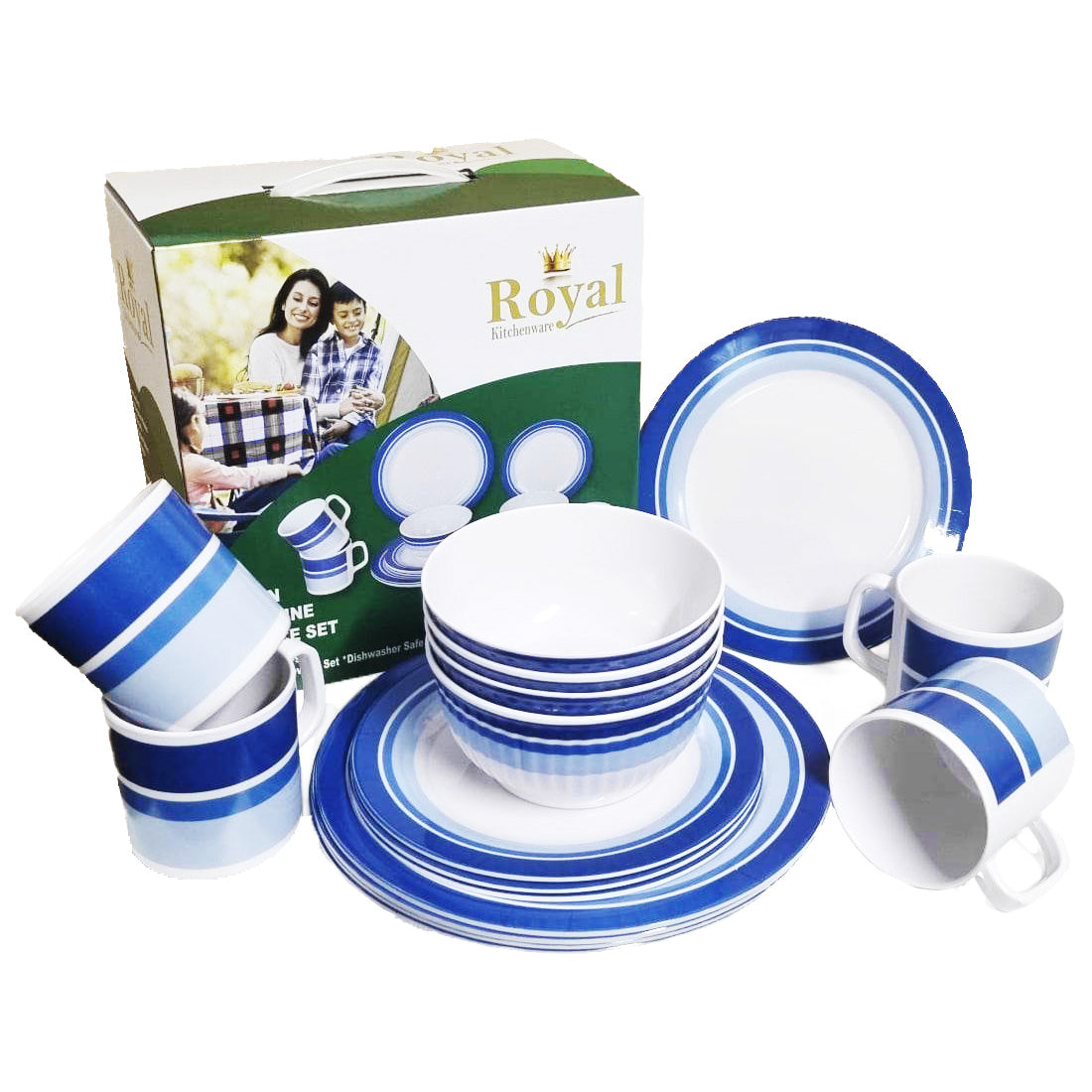 Royal Kitchenware Ocean 16 Piece Melamine Set