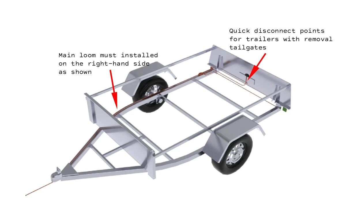 Rect Trailer Lamp Complete Kit 10-30V Blister