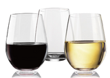 Crystal Clear Tritan Stemless White Wine Glasses 16oz - Set of 4