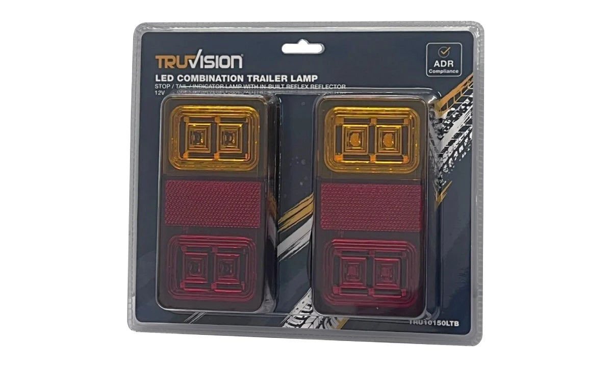 Rectangle Trailer Lamp 12V Twin Blister