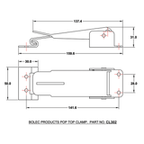 Roof Clamp & J Hook For Pop-Top White (2 Part)