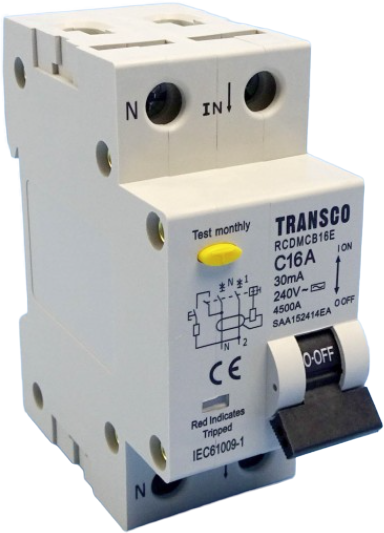 16Amp RCBO Double Pole Circuit Breaker