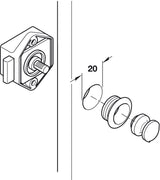 Mini Push button Knob - Matte Nickel