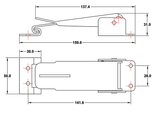Lockable Roof Clamp & J Hook For Pop-Top - Silver