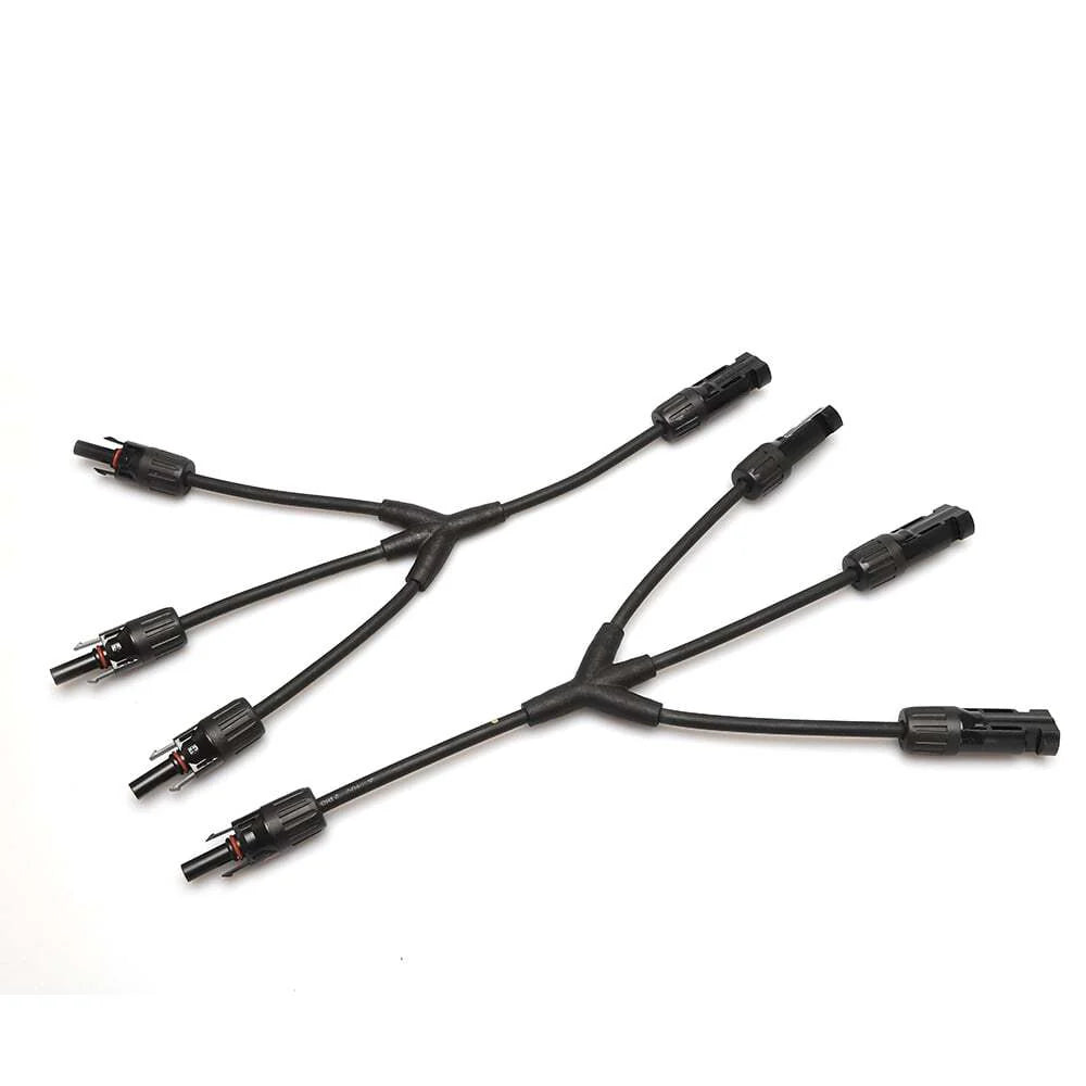 EXOTRONIC 3 TO 1 'Y' BRANCH MC4 COMPATIBLE SOLAR CONNECTOR PAIR