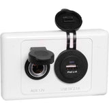 WALL PLATE USB & MERRIT SOCKET