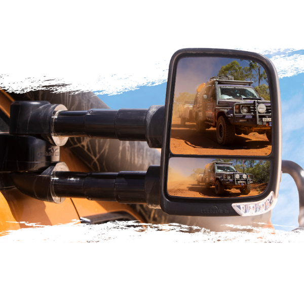 Clearview Towing Mirrors [Next, Pair, Power-Fold, Indicators, Electric] – Ford Ranger 2012 on – Power-Fold, Indicators, Electric, Black