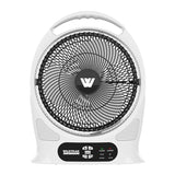 Wildtrak Rechargeable 30cm Portable Fan w/ 12-LED Light