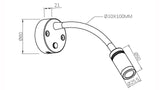 Reading Light Goose Neck Dual USBs White