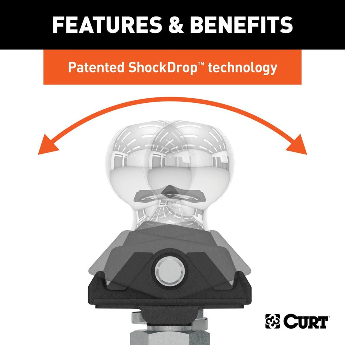 Curt Rocker Ball - Shock Drop 50mm Tow Ball