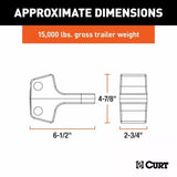 CURT Rebellion XD Tongue Attachment (70mm Tow Ball / 4500kg)