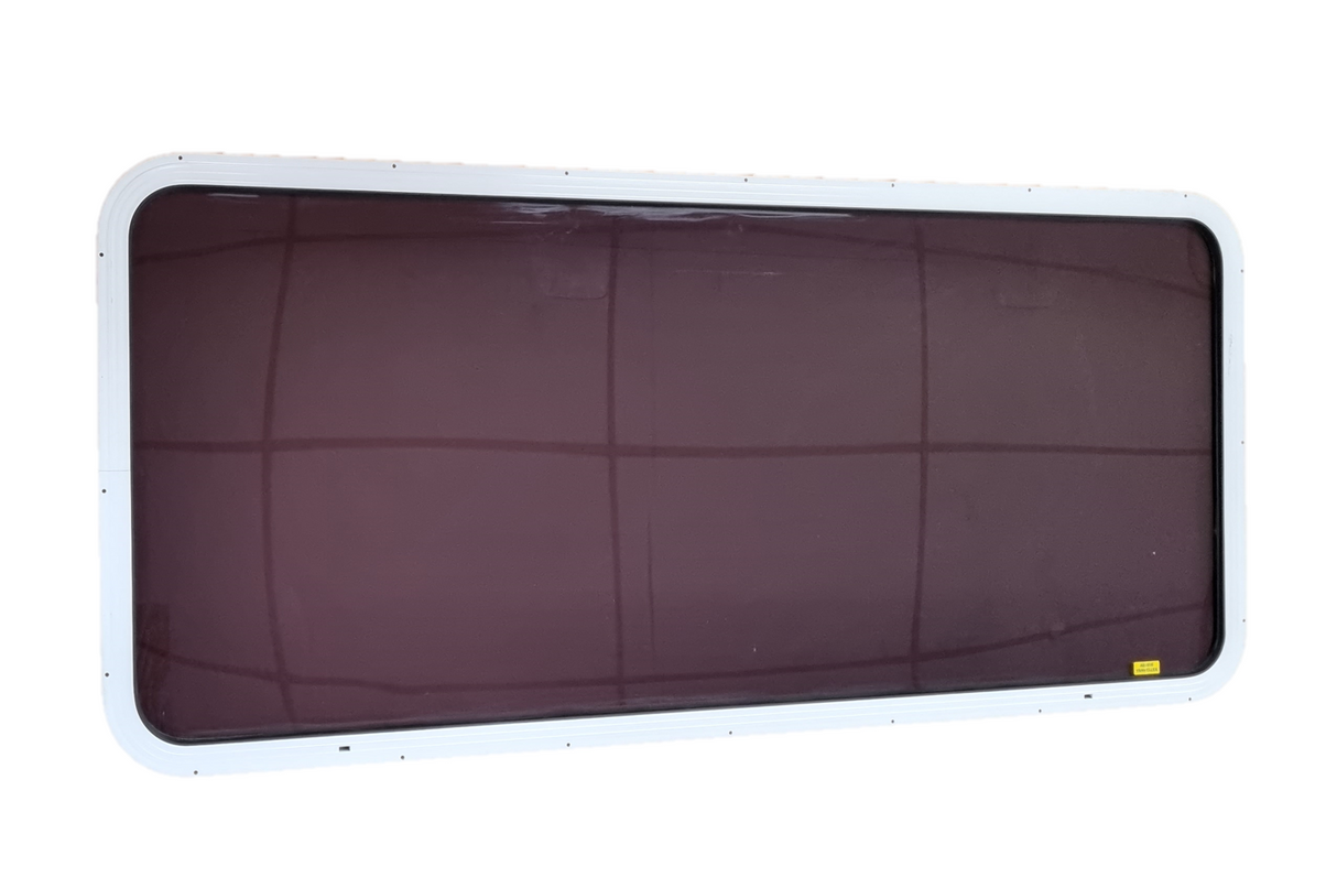 Fixed Window 508x1524 Flat Acrylic Fixed Panel 4 Radius White Frame