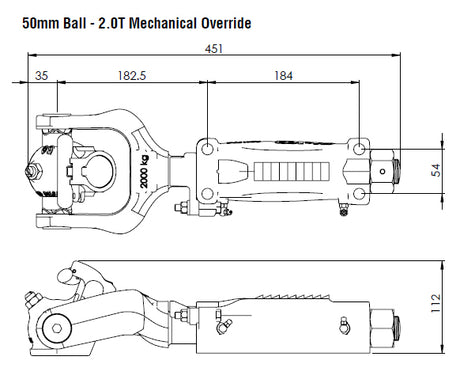 2T Override 50mm Off Road - No Brake Plate