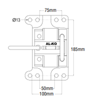 AL-KO Swing Up Jockey Wheel Clamp