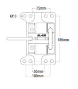 AL-KO Swing Up Jockey Wheel Clamp