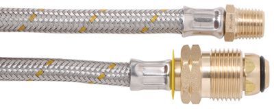 6mm SS Pigtail 1/4" MNPT x POL 600mm