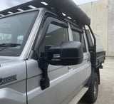 Clearview Towing Mirrors [Compact, Pair, Manual] – Toyota LandCruiser 70 Series 1984 – Aug 2023 – Manual, Black