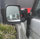 Clearview Towing Mirrors [Compact, Pair, Manual] – Toyota LandCruiser 70 Series 1984 – Aug 2023 – Manual, Black