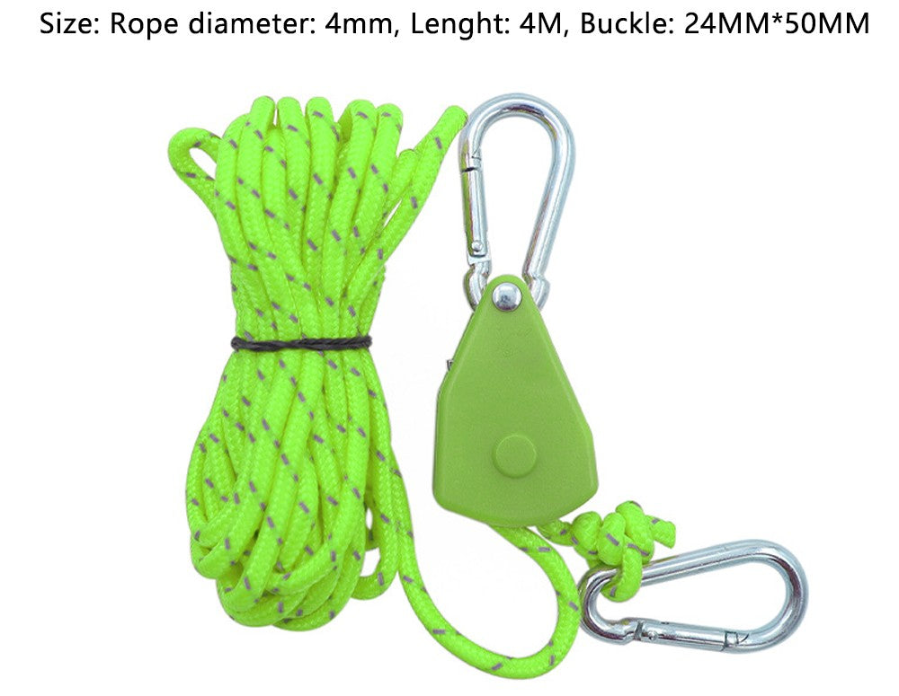 GUY ROPE WITH ADJUSTABLE PULLEY