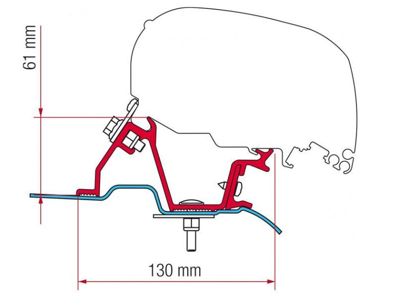 Fiamma F80 Fitting kit suit VW Crafter high roof