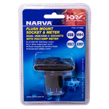 NARVA Heavy-Duty USB/USB-C Socket With Volt/Amp Meter