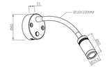 Reading Light Goose Neck Dual USBs Black