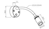 Reading Light w/ nightlight Goose neck Black - NON USB