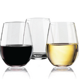 Crystal Clear Tritan Stemless Red Wine Glasses