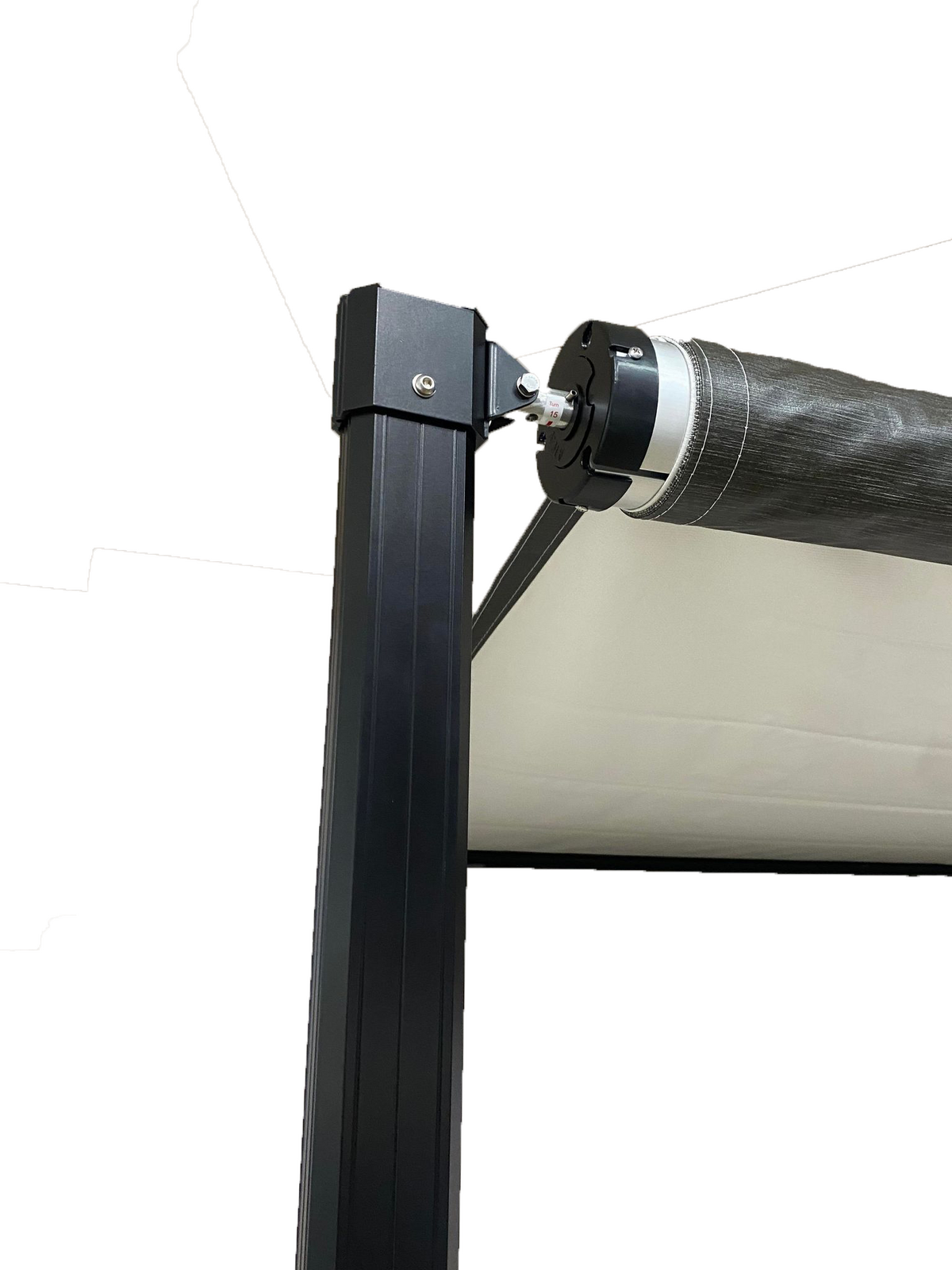 Luxury Awnings Roll Out Awning 18x8 ft Grey - Black Hardware Included