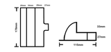 ABS Solar Panel Brackets, Set of 6 (Black)