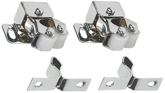 Double Roller Catch - Zinc Plated 2Pk