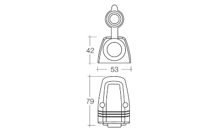 NARVA Surface Mount Accessory Socket - Black 81025BL