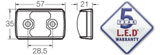 NARVA LED LAMP 91412BL Front End Outline Marker Lamp White Car Caravan Trailer Boat New Parts